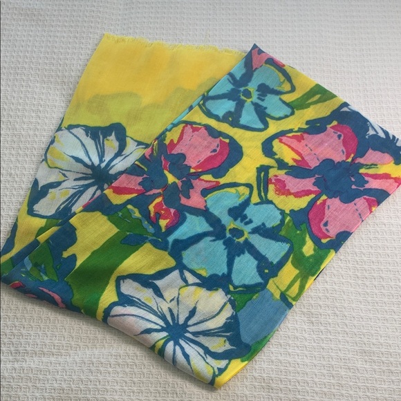 Collection XIIX Accessories - Collection Eighteen bright yellow floral print scarf